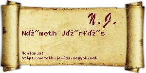 Németh Járfás névjegykártya